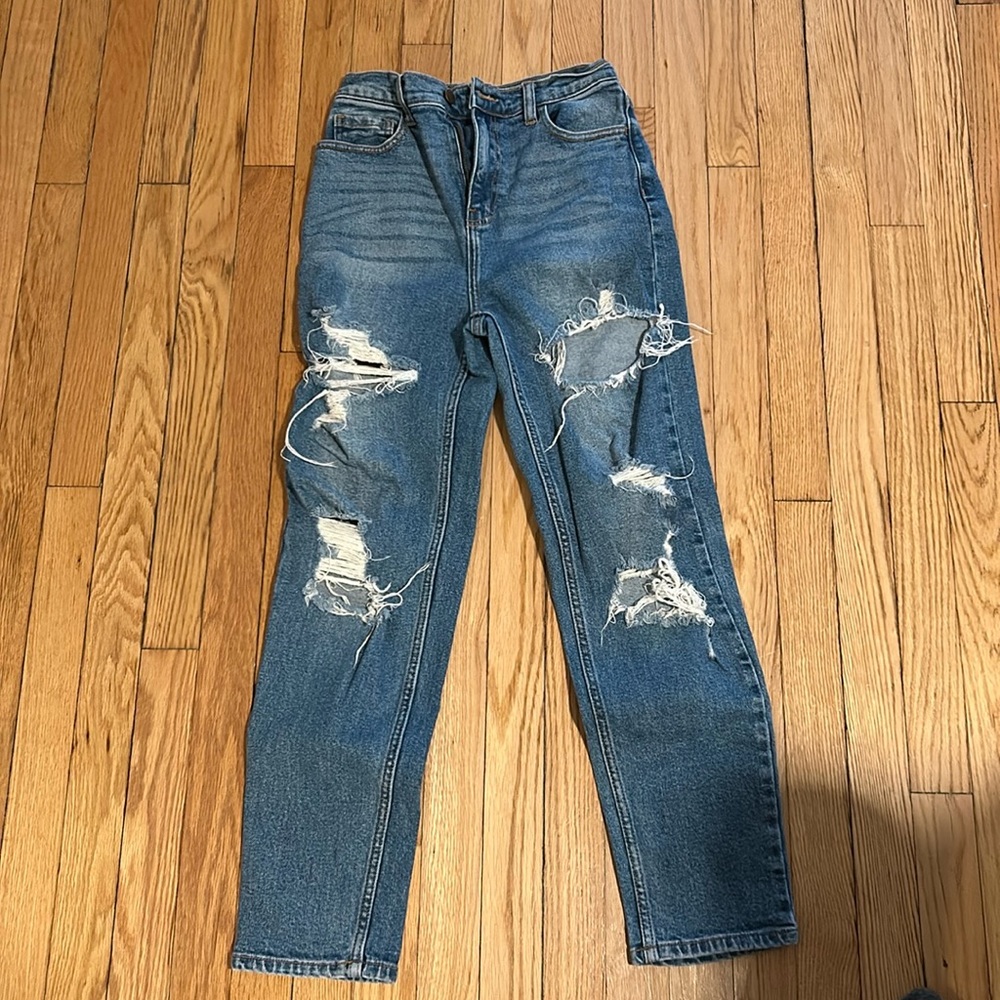 Fashion nova high waisted ripped boyfriend jeans